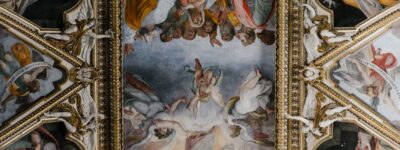 fresco paintings o ceiling in cathedral