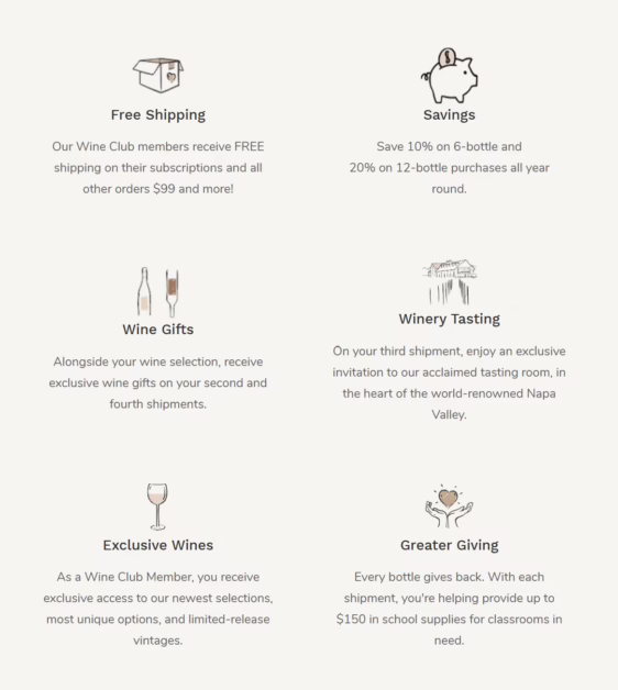 Wine Club Benefits